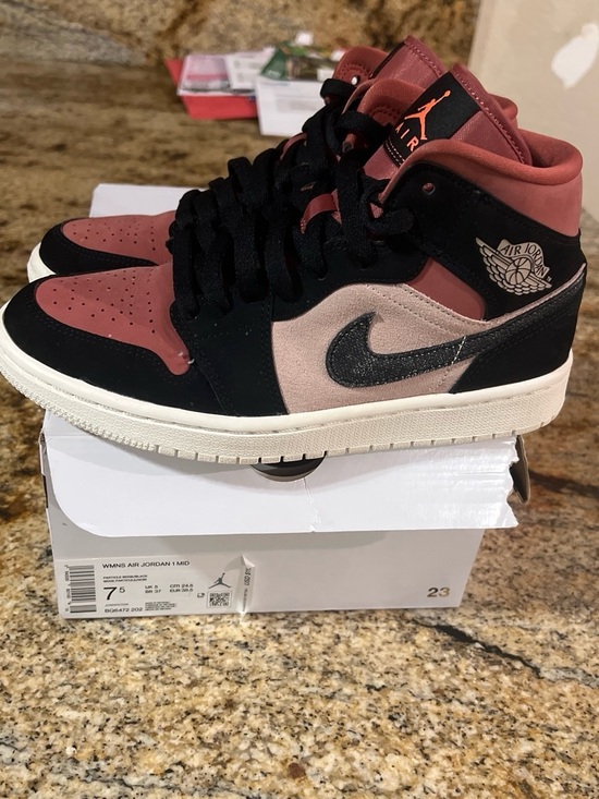 Jordan Shoes - Jordan High-Top Sneakers in Black and Rose